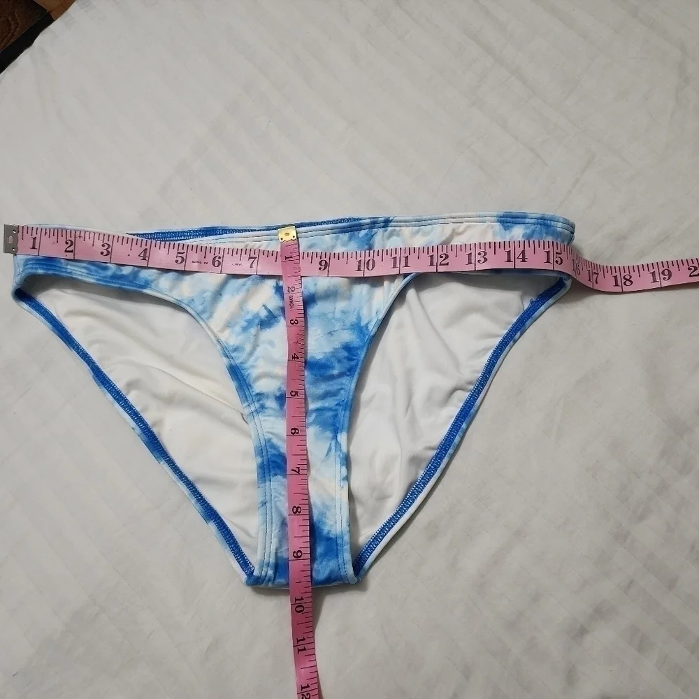 Billabong Bleached Blue Lowrider Full Coverage Bikini Bottom size XL/14